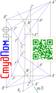 Завдання з нарісної геометрії: візначіті відстань від точки до площини