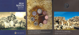 Мальтійська монета 2016 року «Храми Джгантії» в coincard